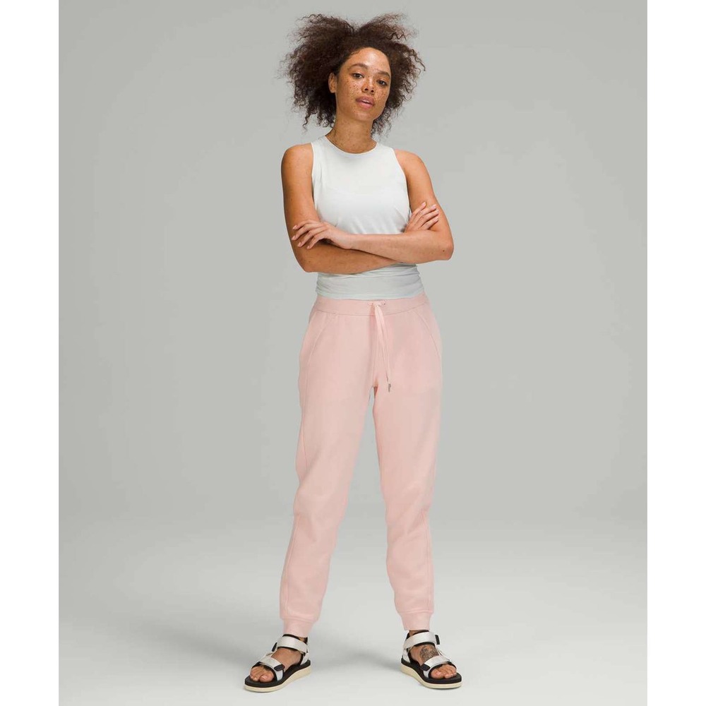 Lululemon Scuba High Rise Jogger Fleece 28" Pants Pink Women's Size 10 H14482 - Picture 15 of 15